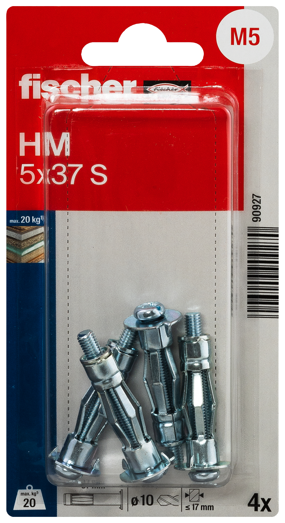 fischer Hohlraum-Metalldübel HM 5 x 37 S K (4)