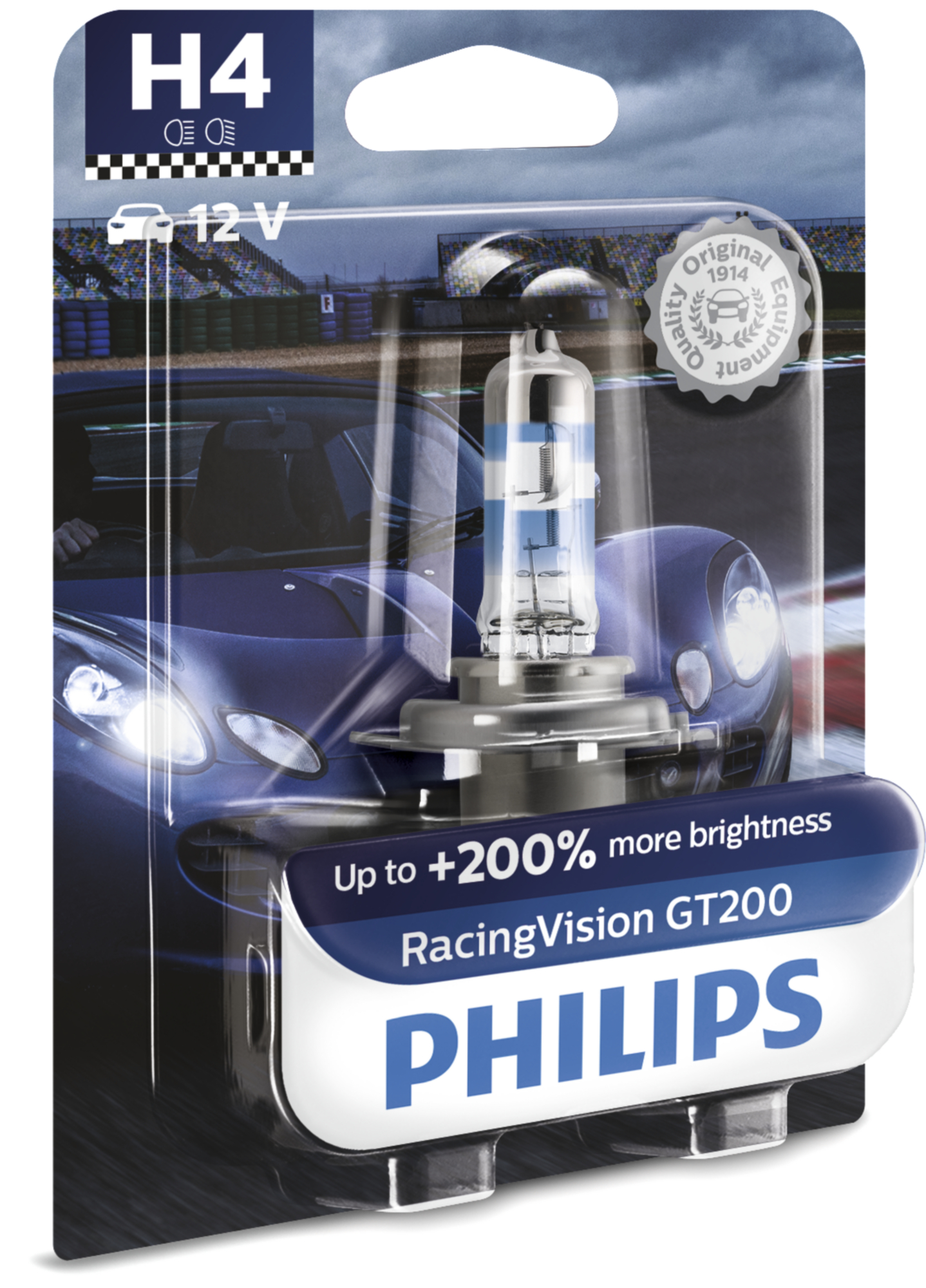 Philips Scheinwerferlampe H4 RacingVision GT200