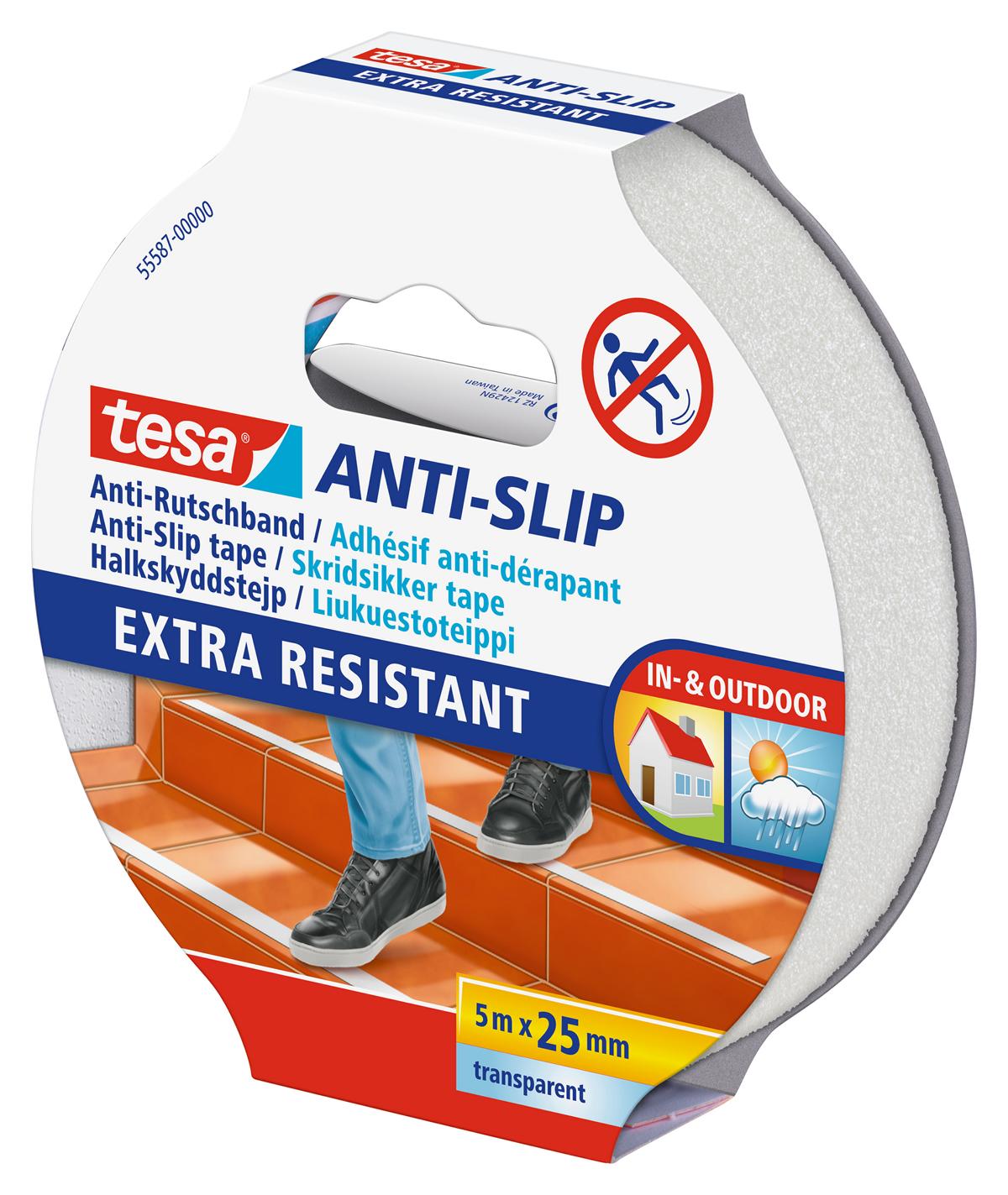 tesa Anti-Rutschband, transparent, 5 m