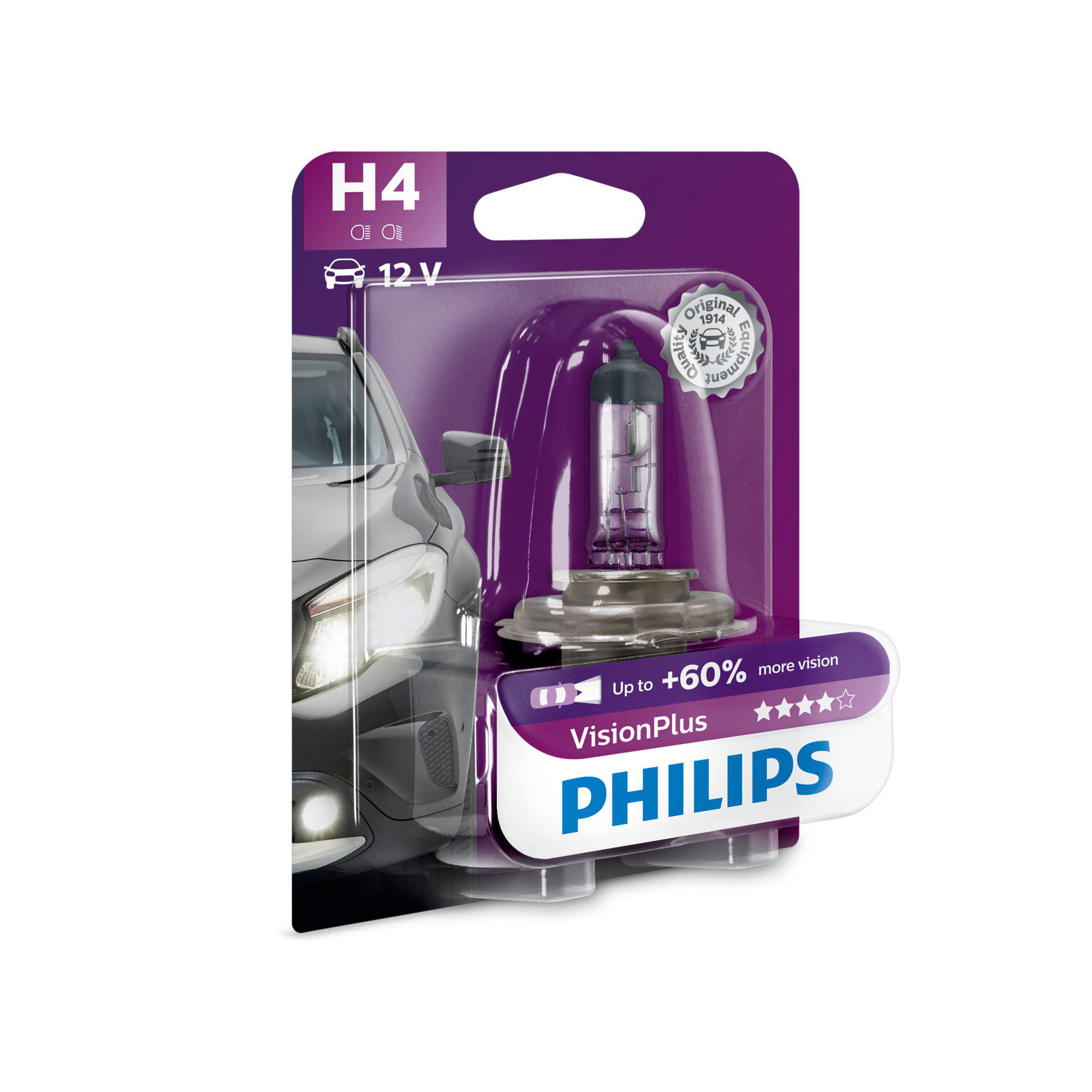 Philips Scheinwerferlampe H4 VisionPlus