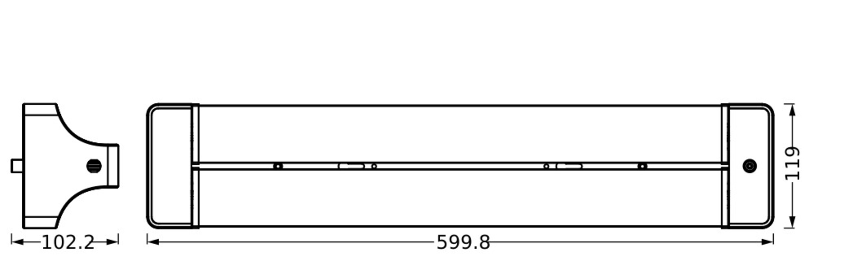 LEDVANCE Deckenleuchte Office Line Double Rotatable, 0.6M, 24W 840