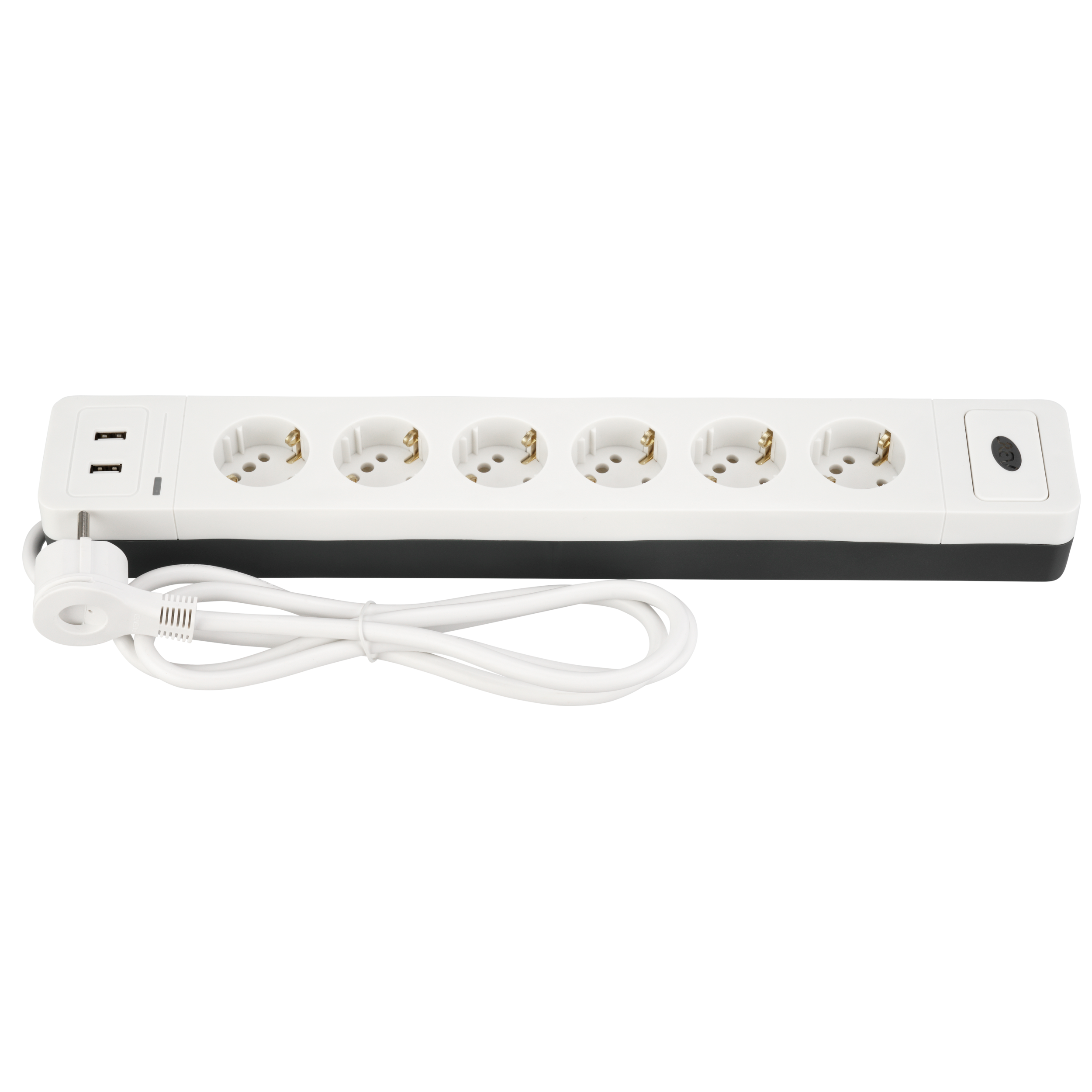 Steckdosenleiste Combini 6-fach, USB mit Schalter, 1,4m