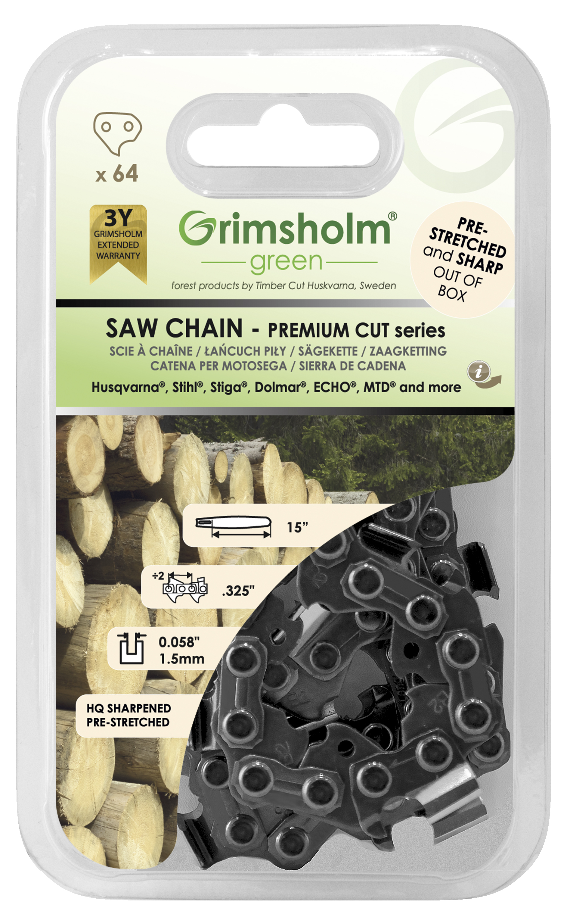 Grimsholm Premium Cut, 46 DL , 325, 1,5 mm