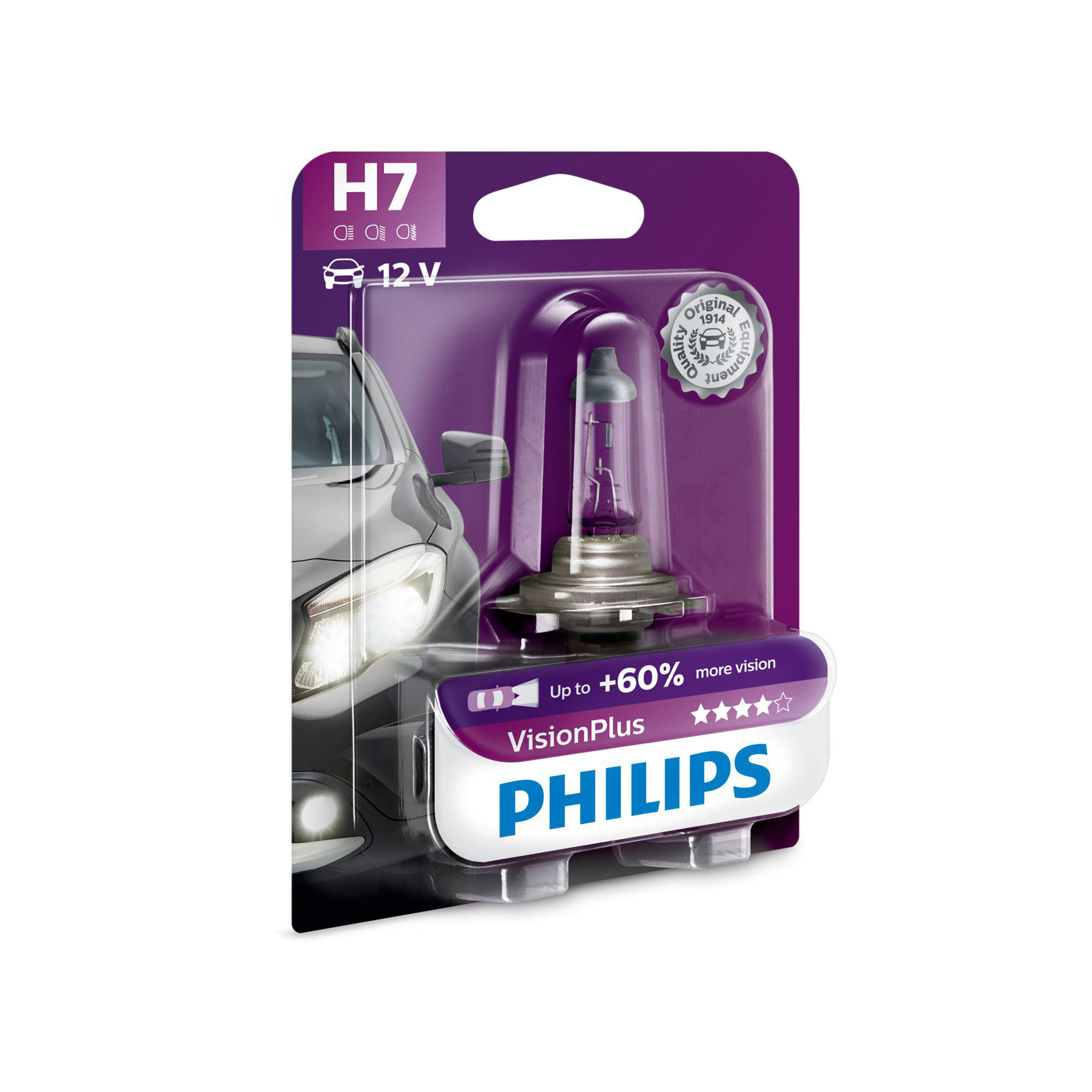 Philips Scheinwerferlampe H7 VisionPlus