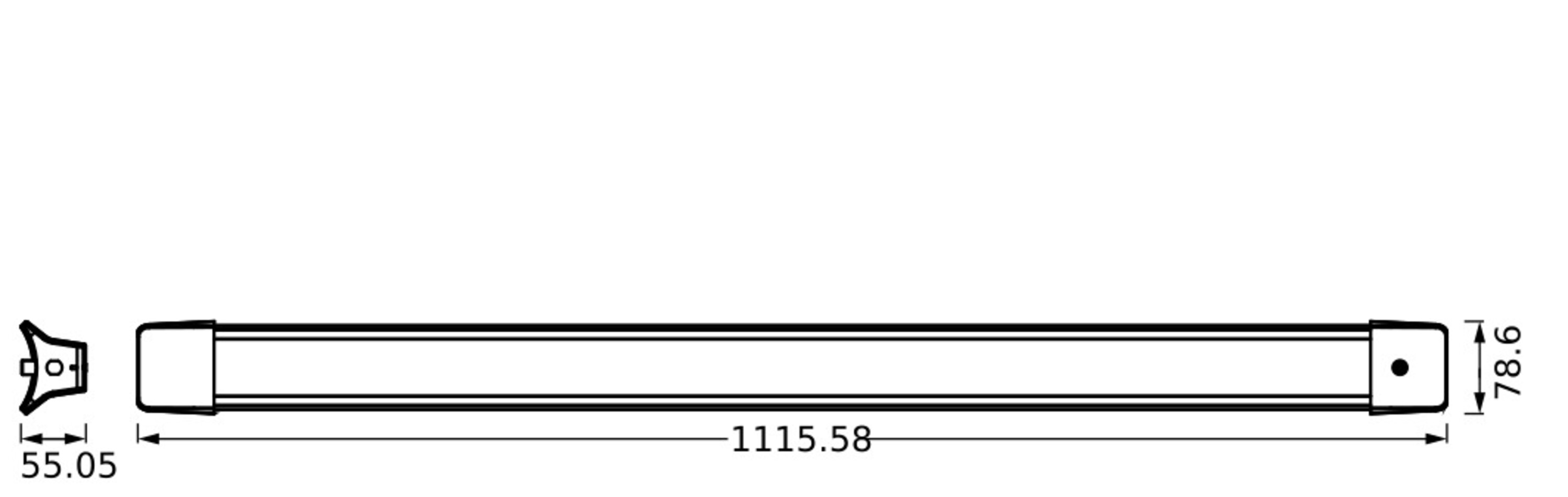 LEDVANCE Deckenleuchte Office Line Curve Suspended, 1.1M, 41W 840