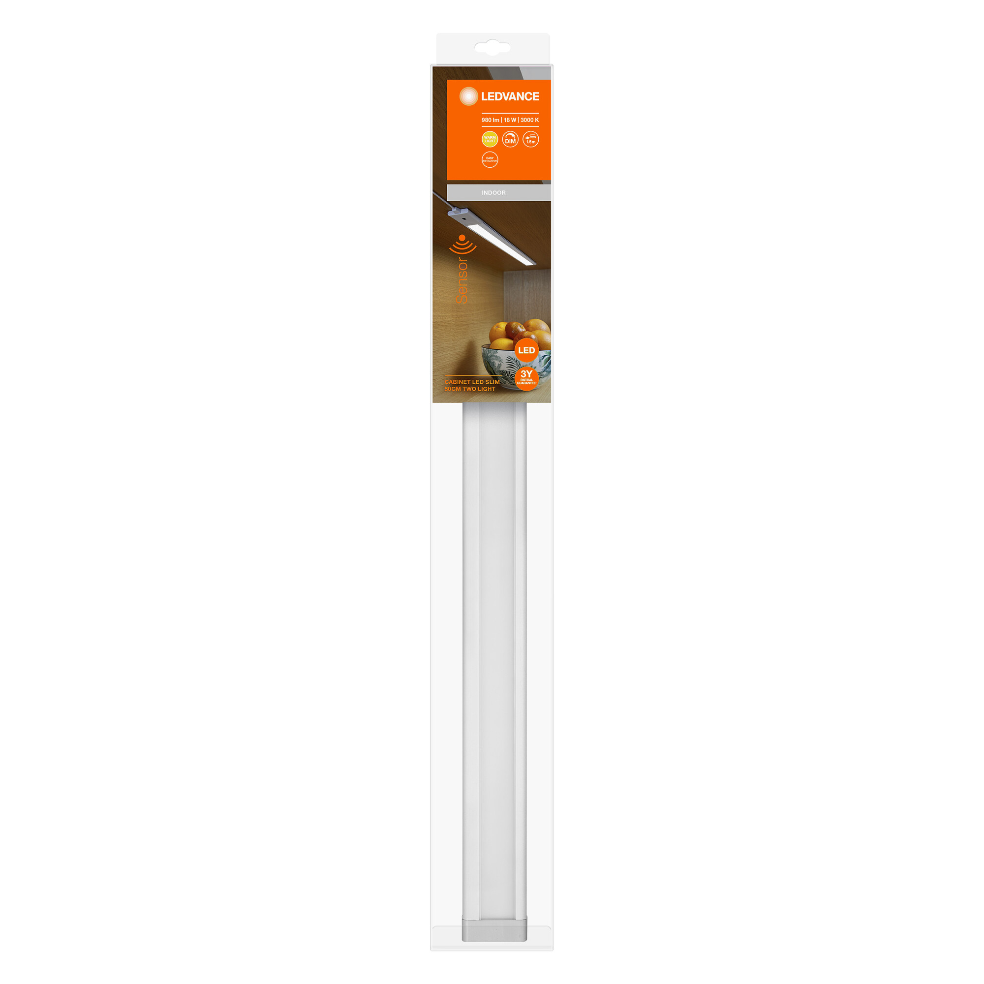 LEDVANCE Unterbauleuchte Cabinet LED Slim Sensor, 500 mm, 18W