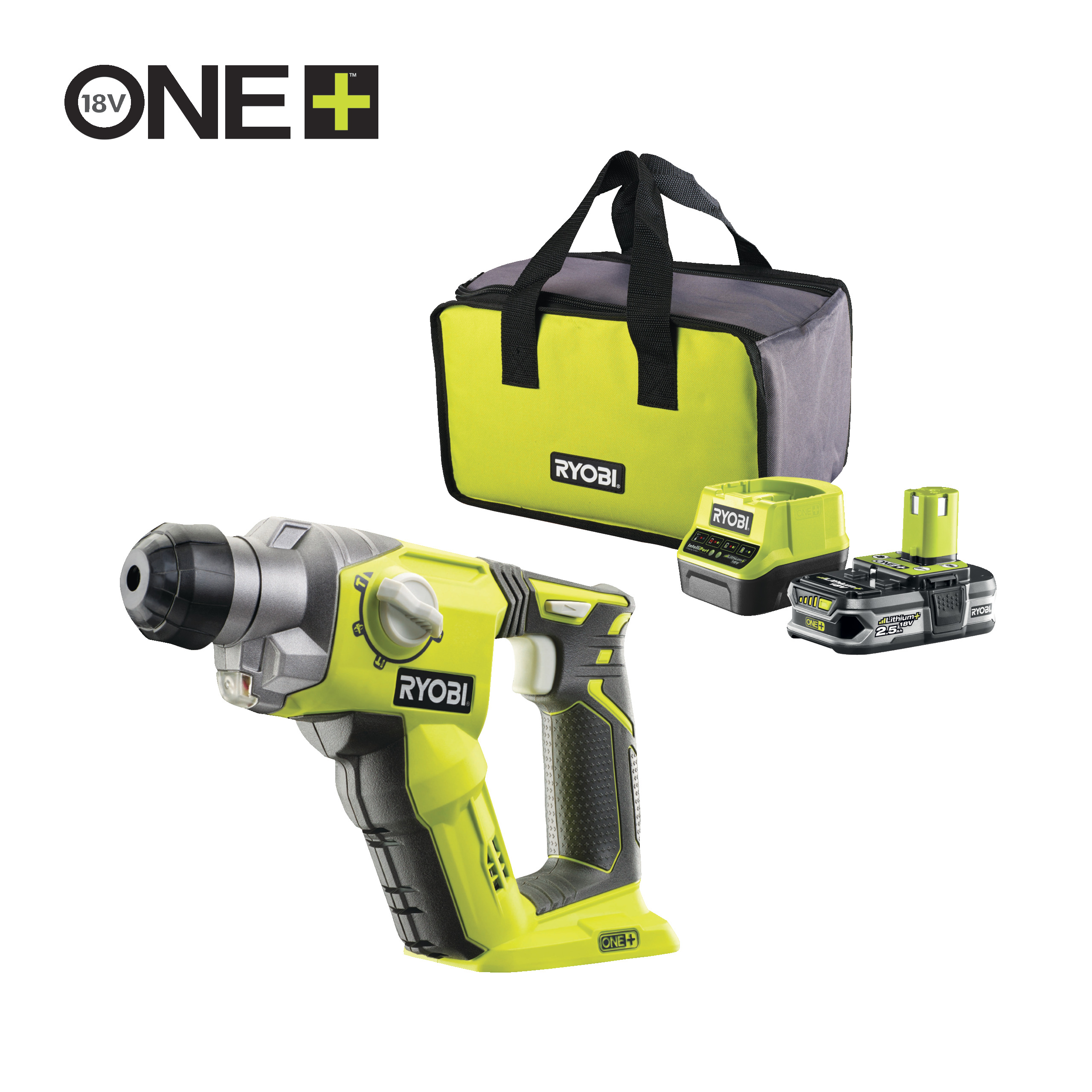 Ryobi 18 V ONE+ Akku-Bohrhammer R18SDS-125S