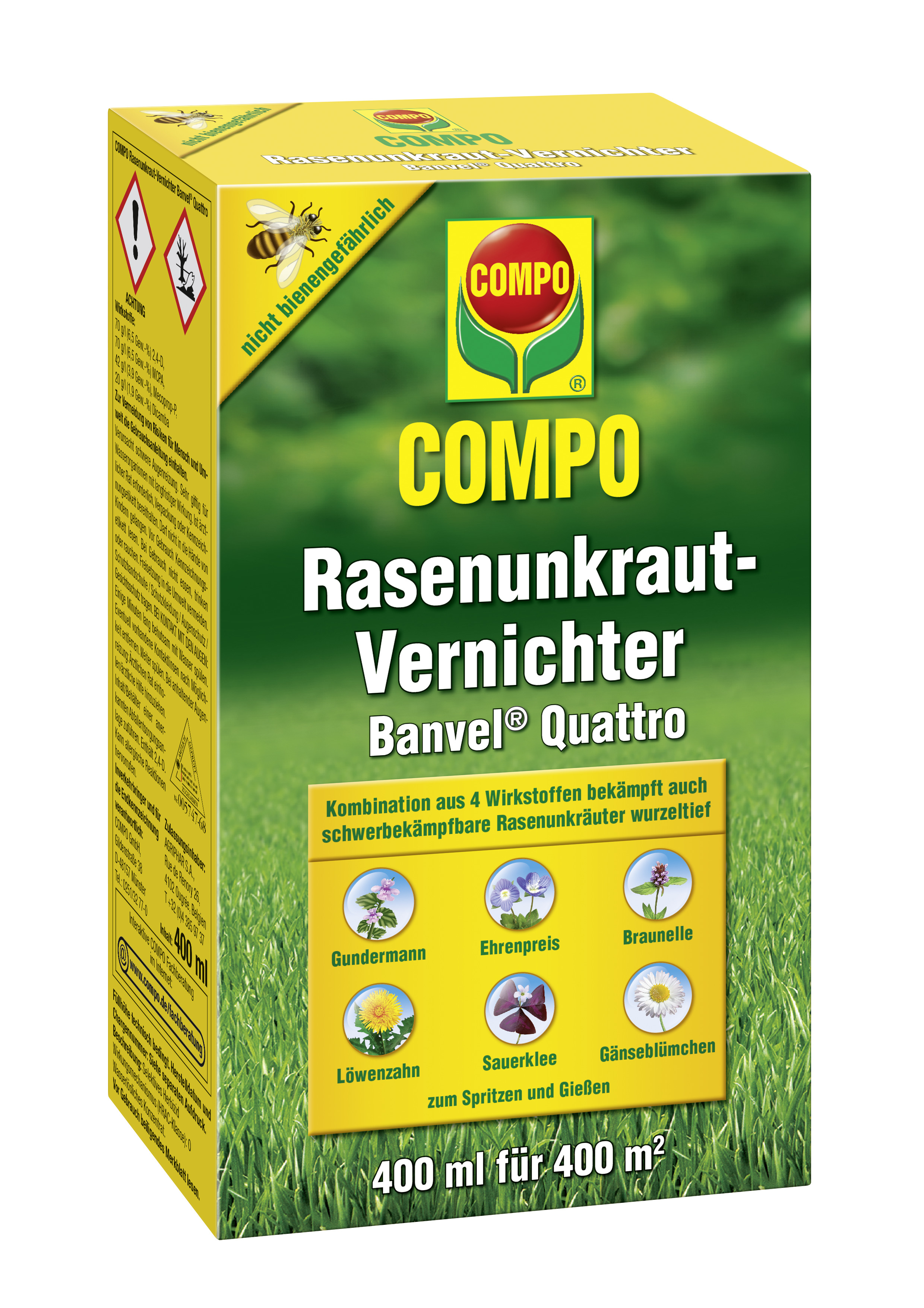 Compo Rasenunkrautvernichter Banvel® Quattro, 400 ml