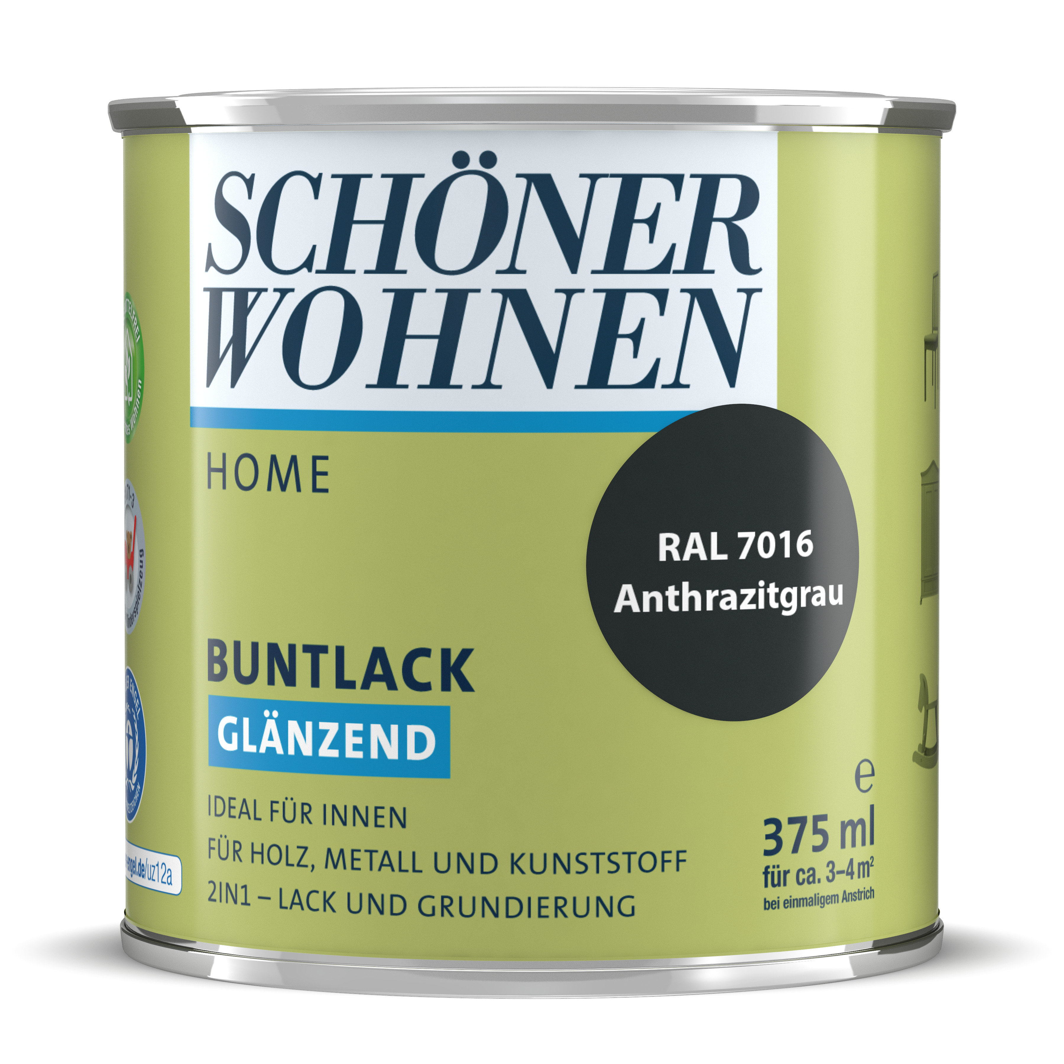 Schöner Wohnen Home Buntlack, glänzend, anthrazitgrau