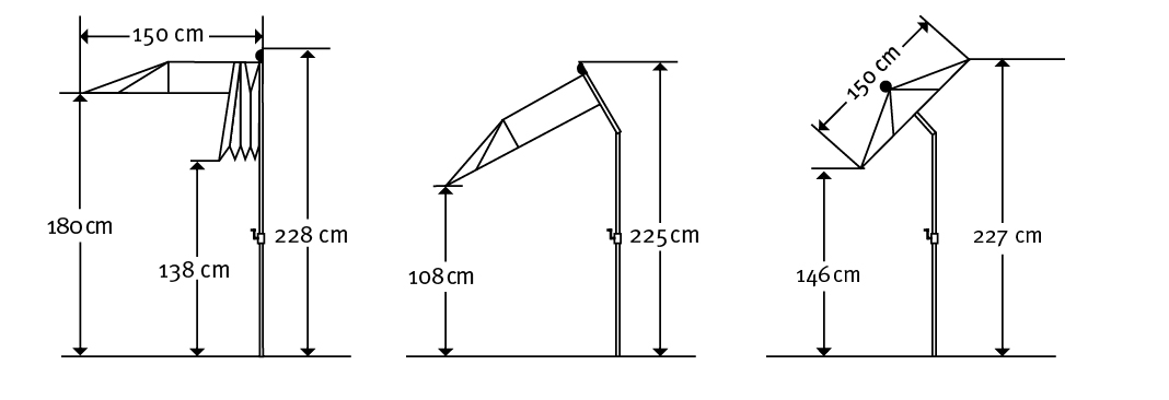 Balkonschirm Salerno Mezzo 150X150 Anthrazit