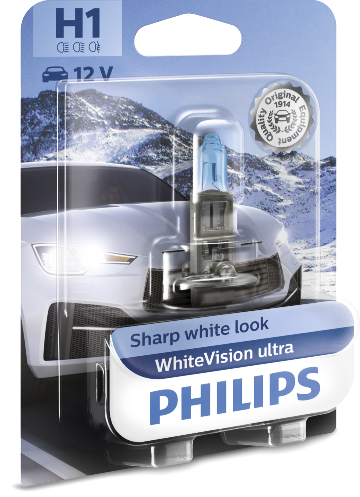 Philips Scheinwerferlampe H1 WhiteVision ultra