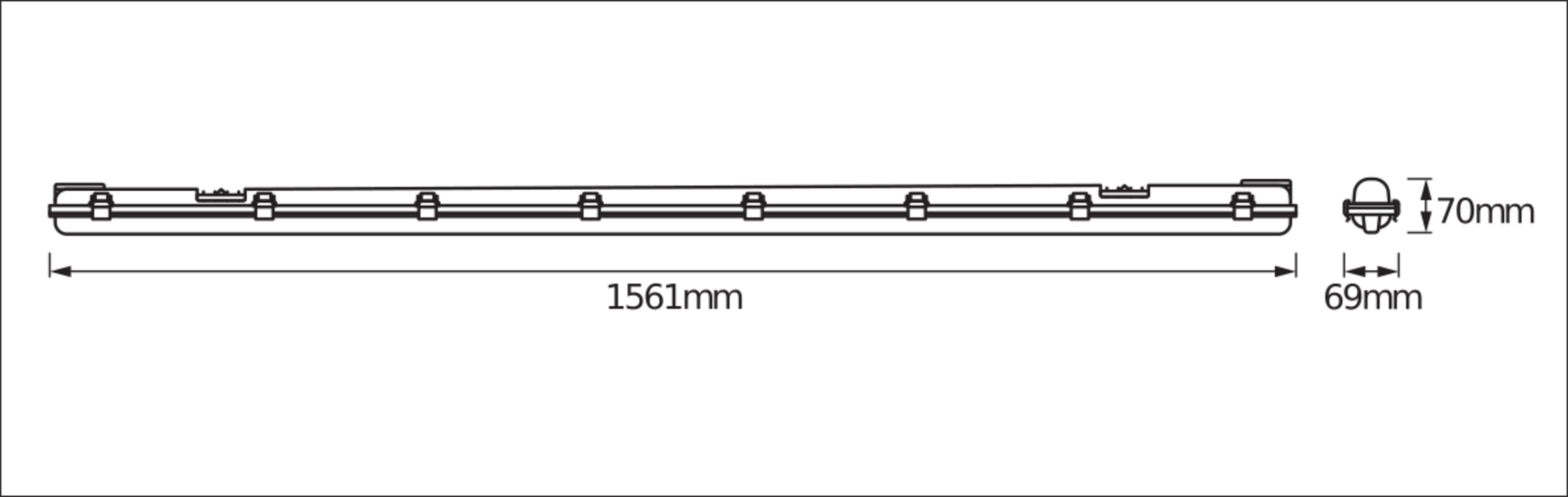 LEDVANCE Feuchtraumleuchte Submarine, 1 x 19W, 4000K