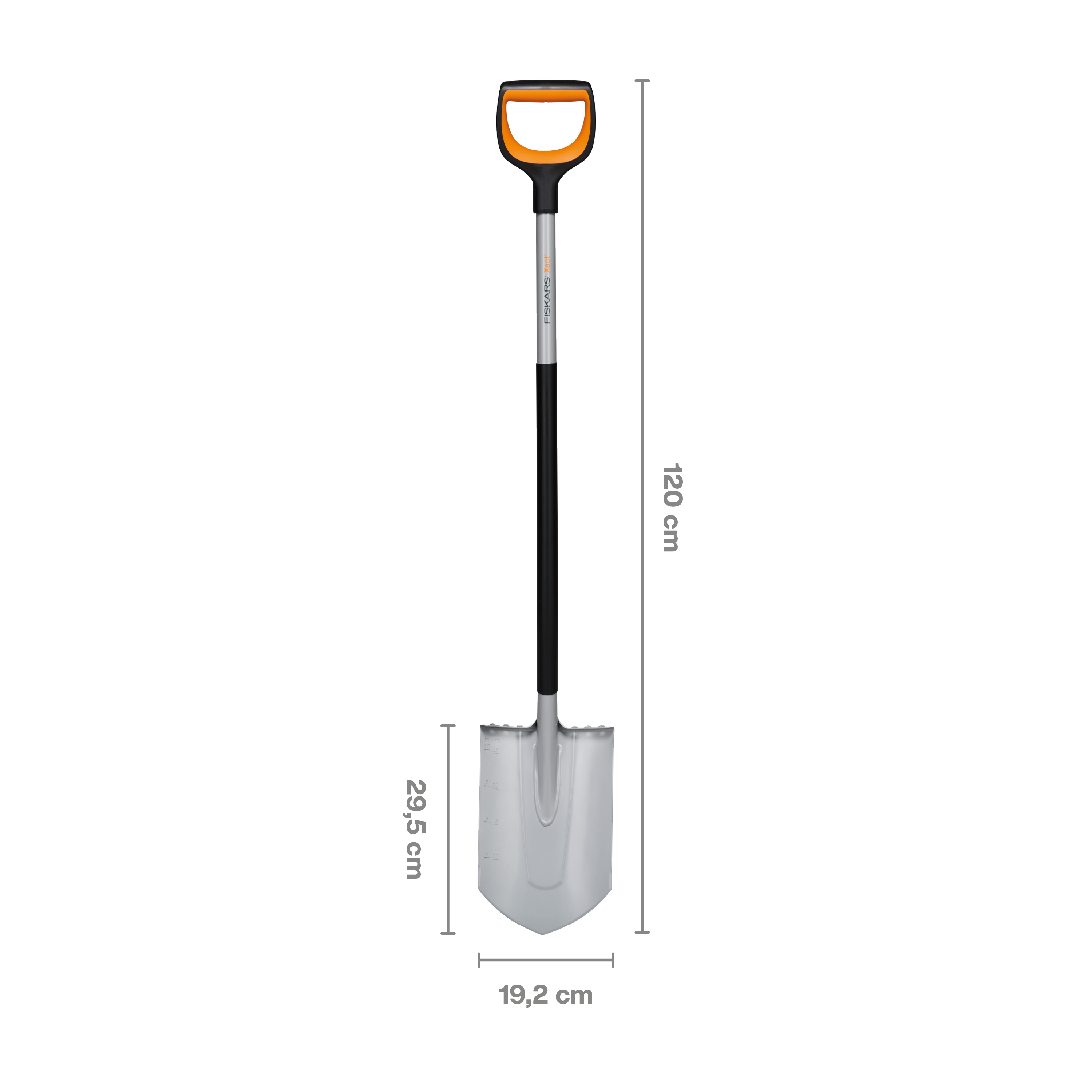 Fiskars Xact Gärtnerspaten, spitz